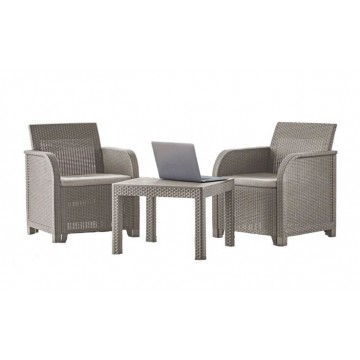 Allibert - San Remo Balcony Sofa Set Cappuccino